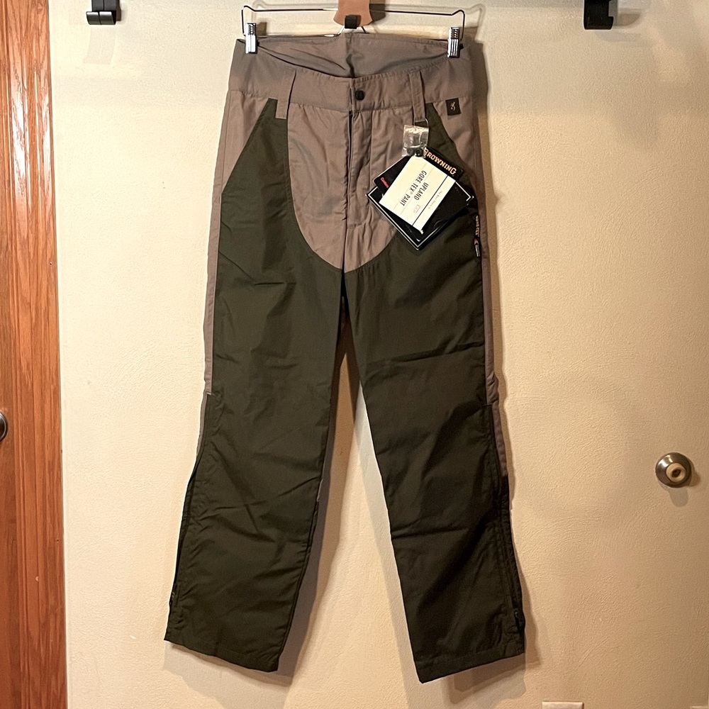Browning Upland Gore-Tex Brown & Green Game Hunting Waterproof Pants NWT
